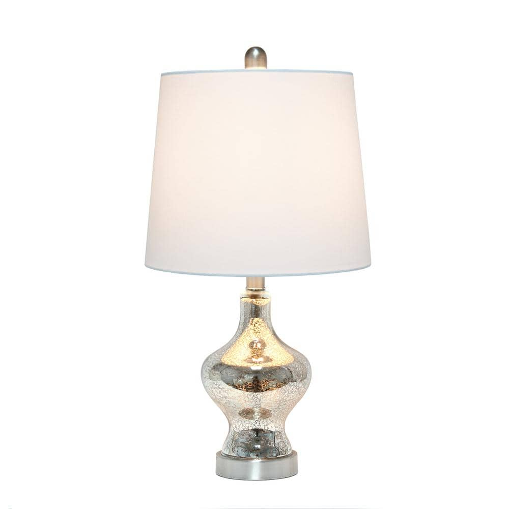 Elegant Designs Modern Glass Gourd Shaped Table Lamp - Mercury