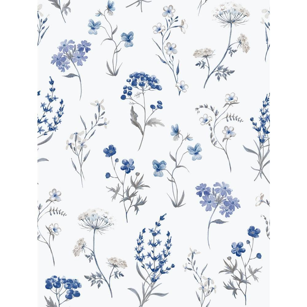 Spring Blossom Botanical Floral Mix 33' L x 21" W Wallpaper Roll