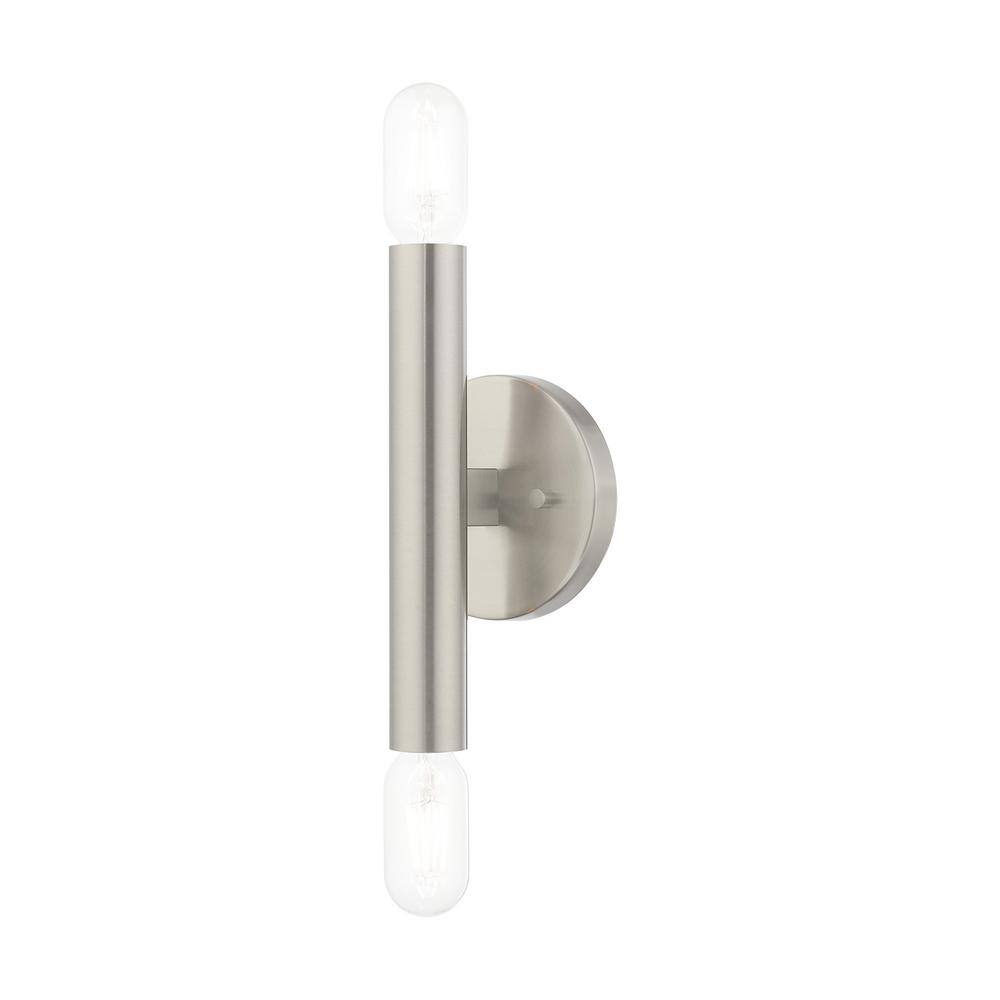 Livex Lighting Copenhagen 2 - Light Wall Light in  Brushed Nickel