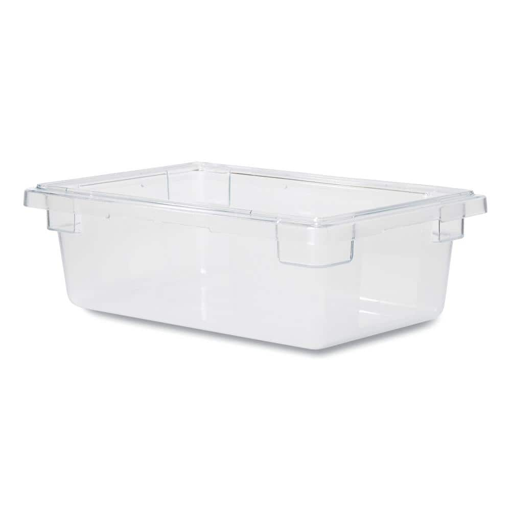 Rubbermaid Commercial Food/Tote Boxes, 3.5 gal, 18 x 12 x 6, Clear, Plastic