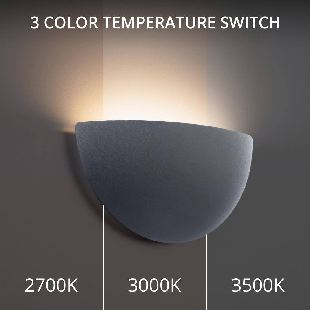 Collette 10-inch Black LED Wall Sconce with Adjustable Color Temperature