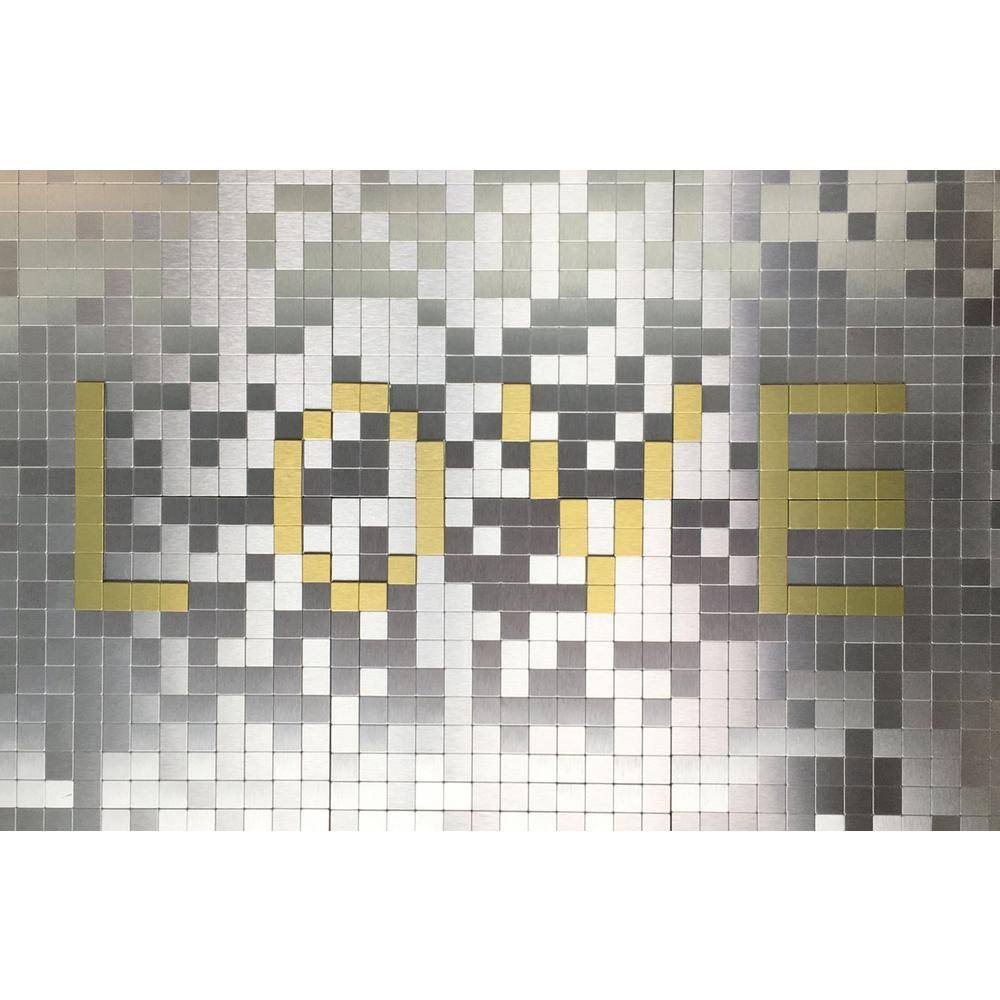 Metal Peel and Stick Mosaic Tile