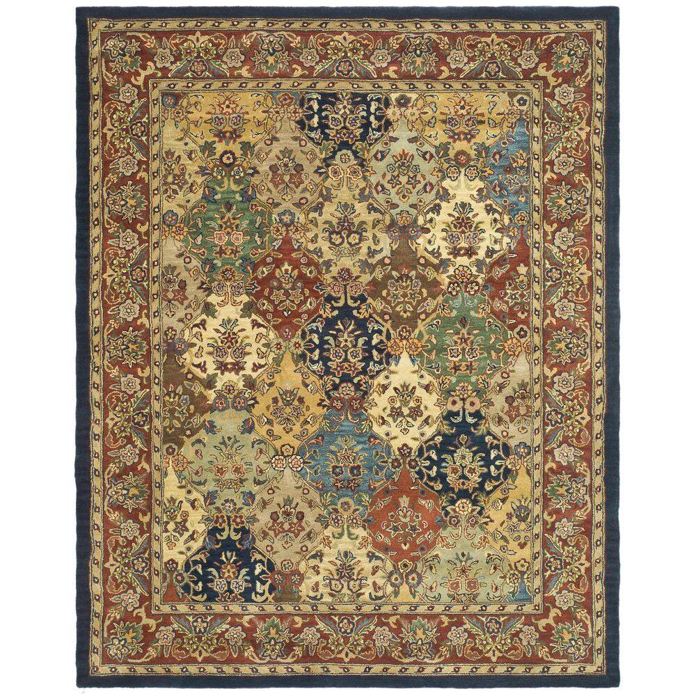 SAFAVIEH Heritage Malcolm Traditional Wool Area Rug, Multi/Burgundy, 11' x 17'