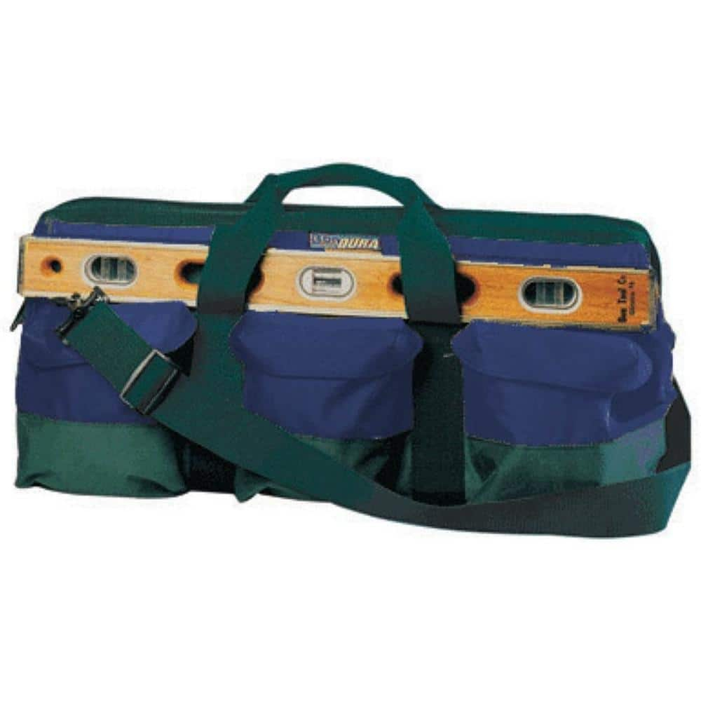 Bon Tool 41-108 Mason Tool Bag - Green/Blue - 24-inch X 10-inch X 11-inch