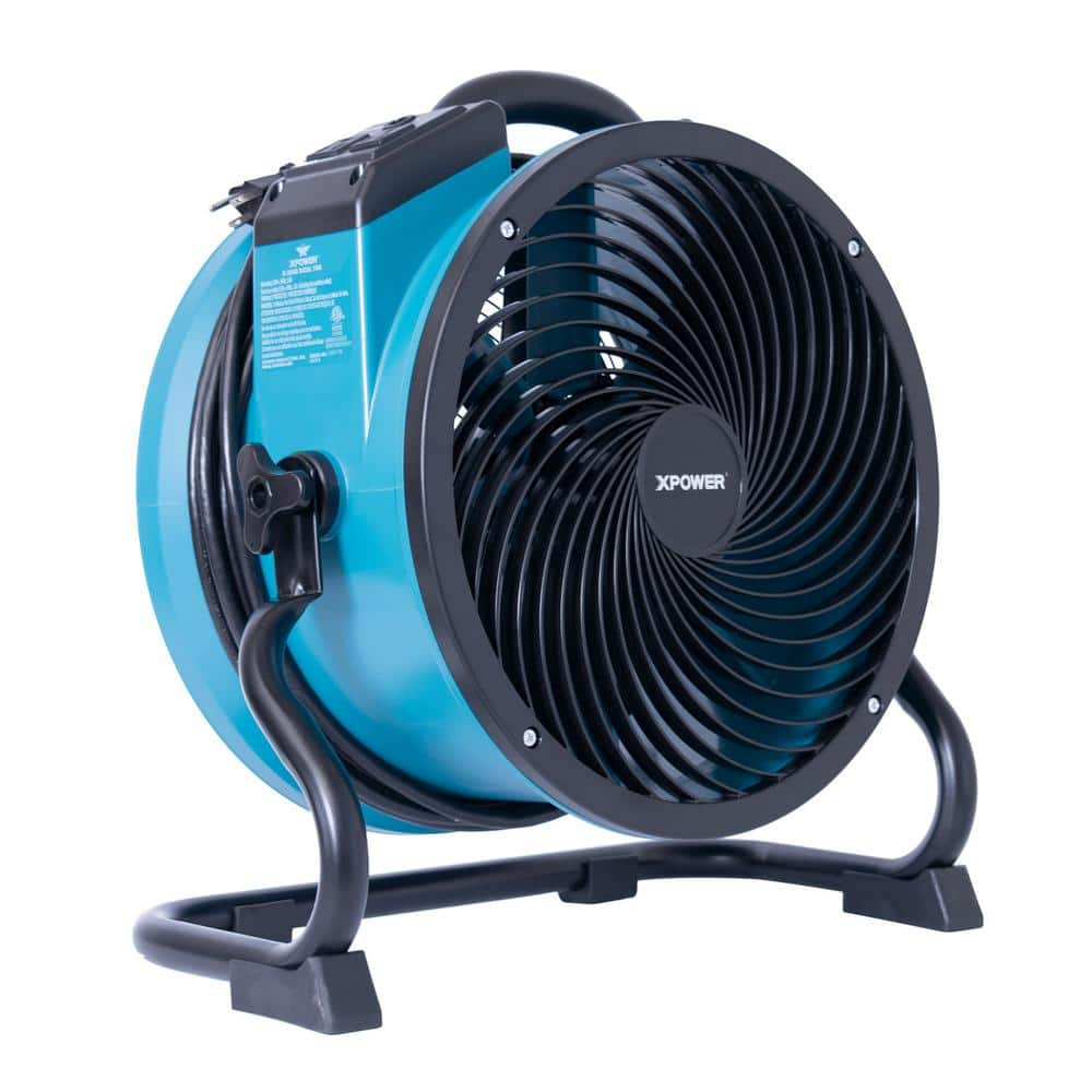XPOWER Blue Industrial Axial Air Mover Blower Fan with Variable Speed Control