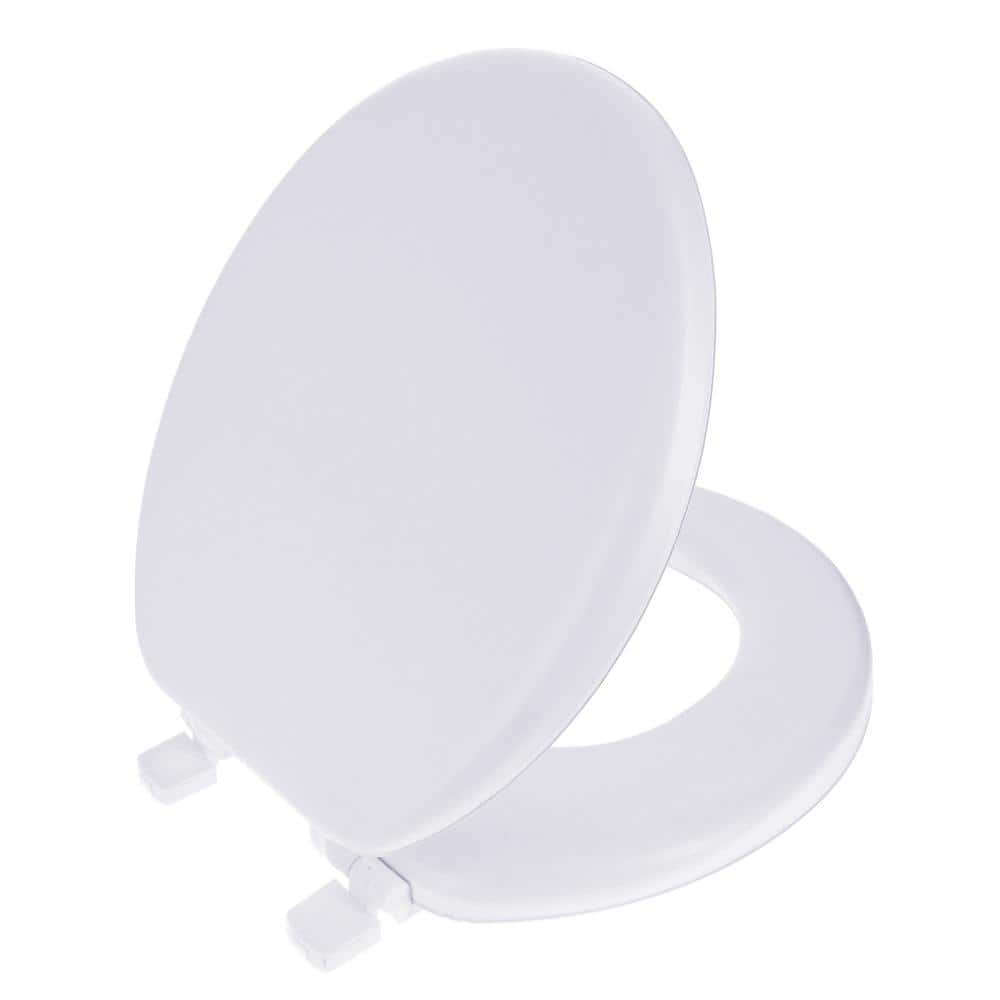 Ginsey Round Soft Cushion Toilet Seat, White