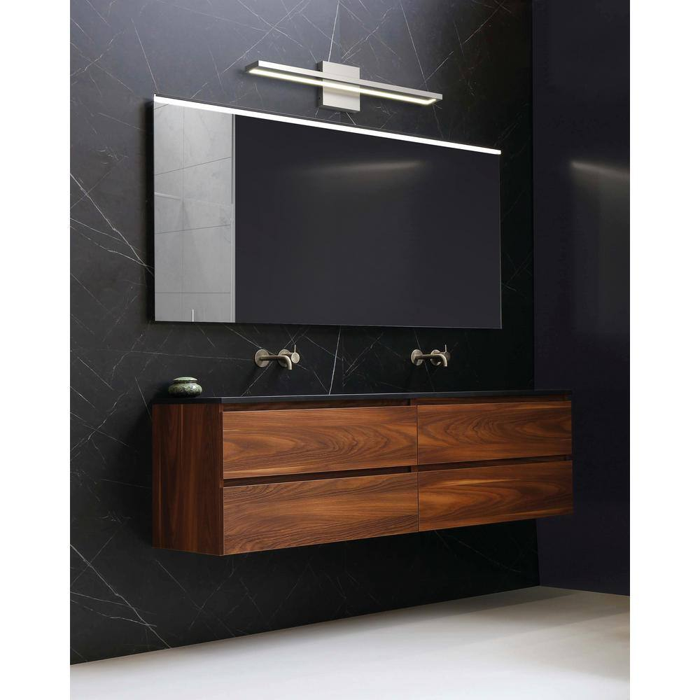 Brio Sleek 24'' Brushed Nickel LED Bathroom Vanity Light