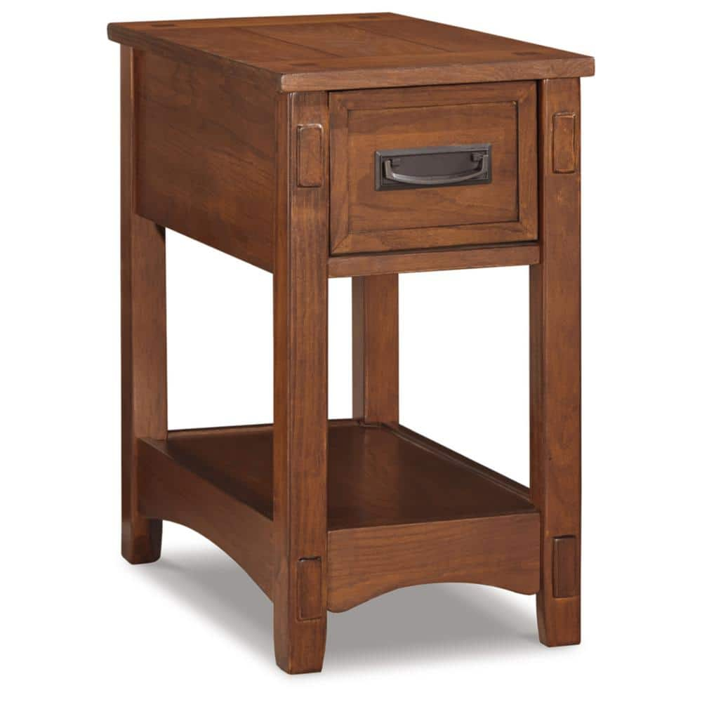 Signature Design by Ashley Contemporary Breegin Chairside End Table Brown