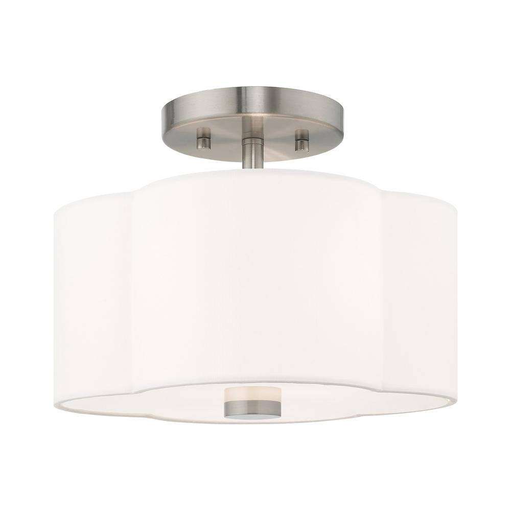 Livex Lighting Chelsea 2 - Light Flush Mount in  Brushed Nickel