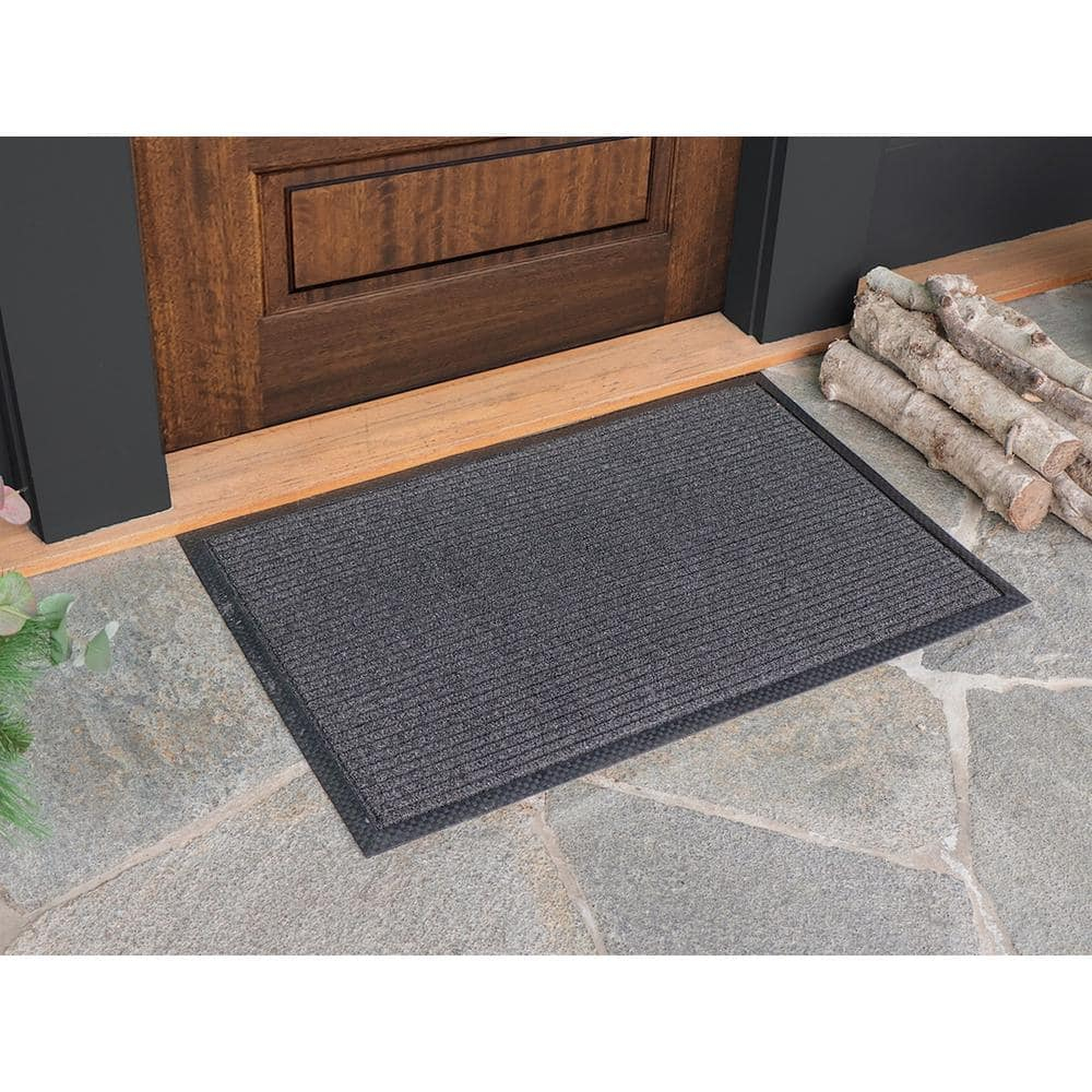Envelor Front Door Mat Indoor Outdoor Entrance Doormat Non Slip Durable Floor Mat for Entry Mat Kitchen Rugs Home Decor Rugs Heavy Duty Mat Welcome Mat, 24 x 36 Inches, Black