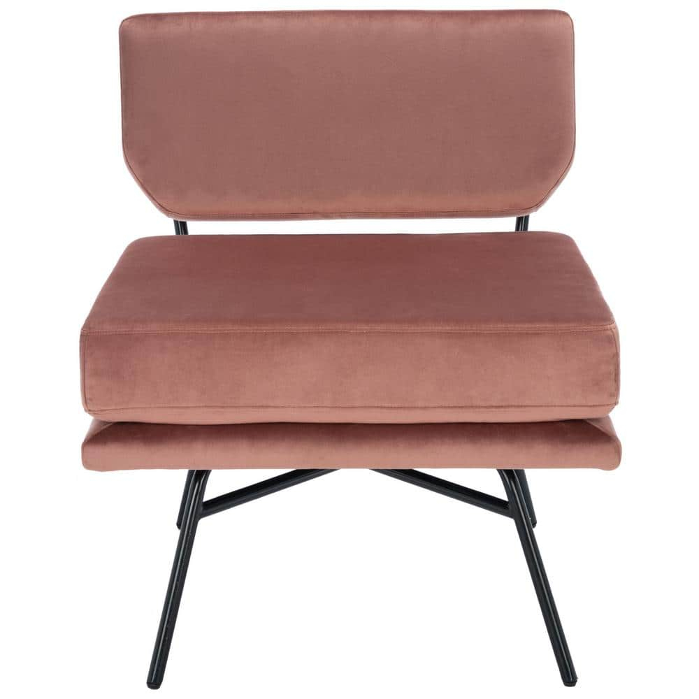 SAFAVIEH Kermit Accent Chair Dusty Rose / Black
