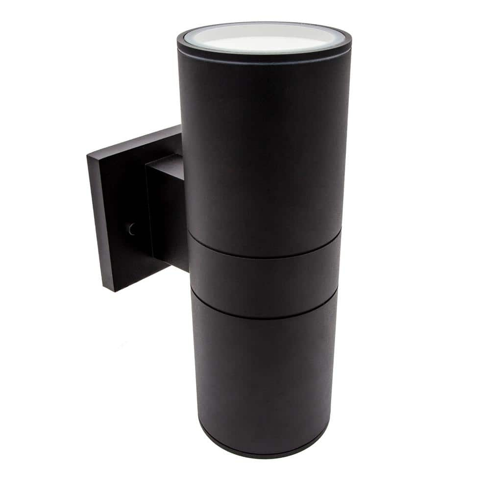 Maxxima Cylinder LED Outdoor Wall Light - Modern Wall Wash Up and Down Porch Light, 24 Watt, 3000K Warm White,
