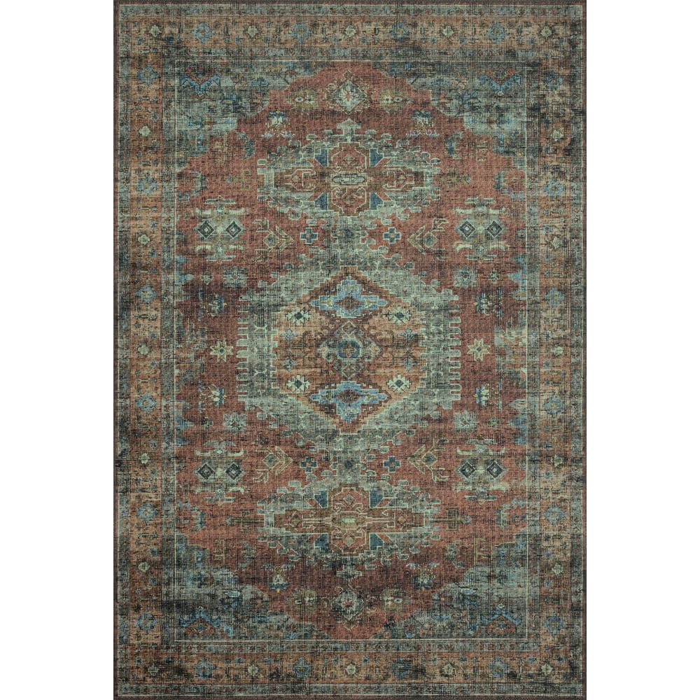 Loloi II Skye Oriental Terracotta / Sky Area Rug