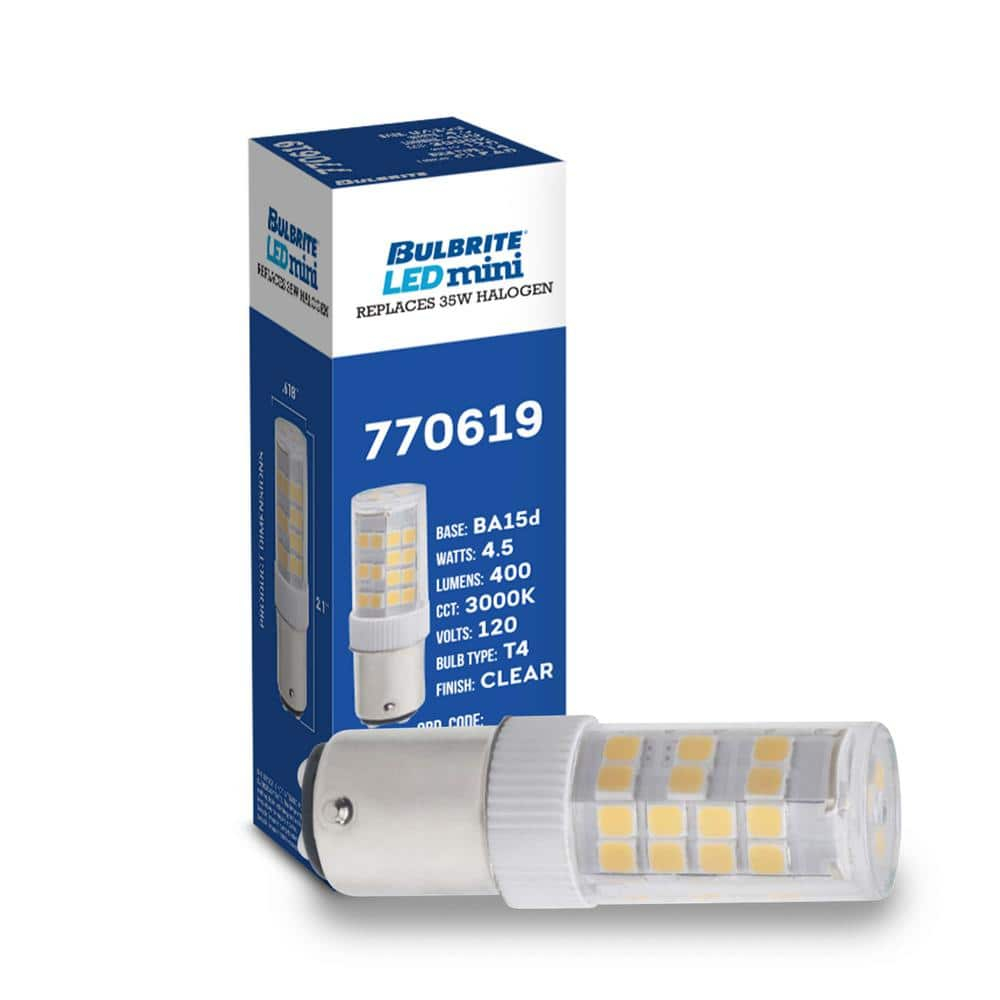 Clear Mini LED Double Contact Bayonet Light Bulb 2-Pack