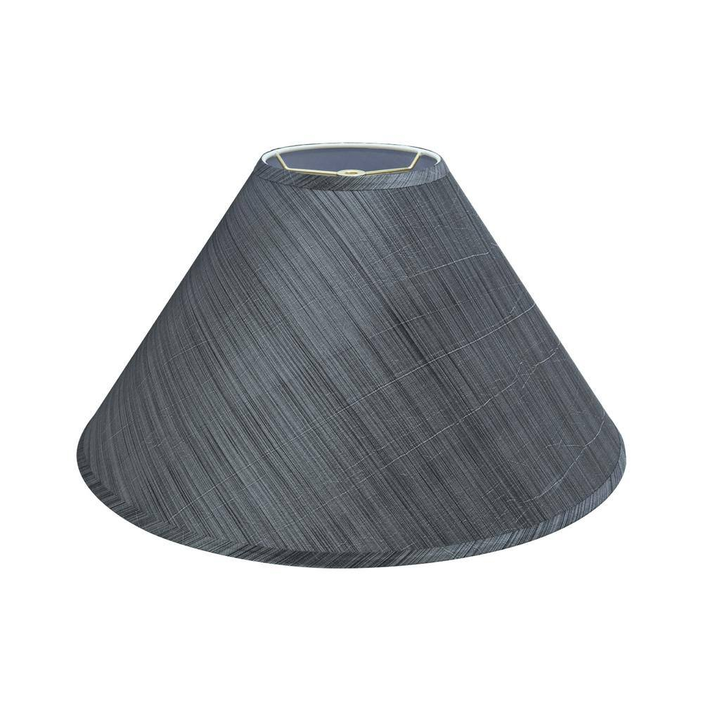 Aspen Creative 32203, Empire Spider Lamp Shade, Grey & Black, 6" Top x 19" Bottom x 12" Slant Height