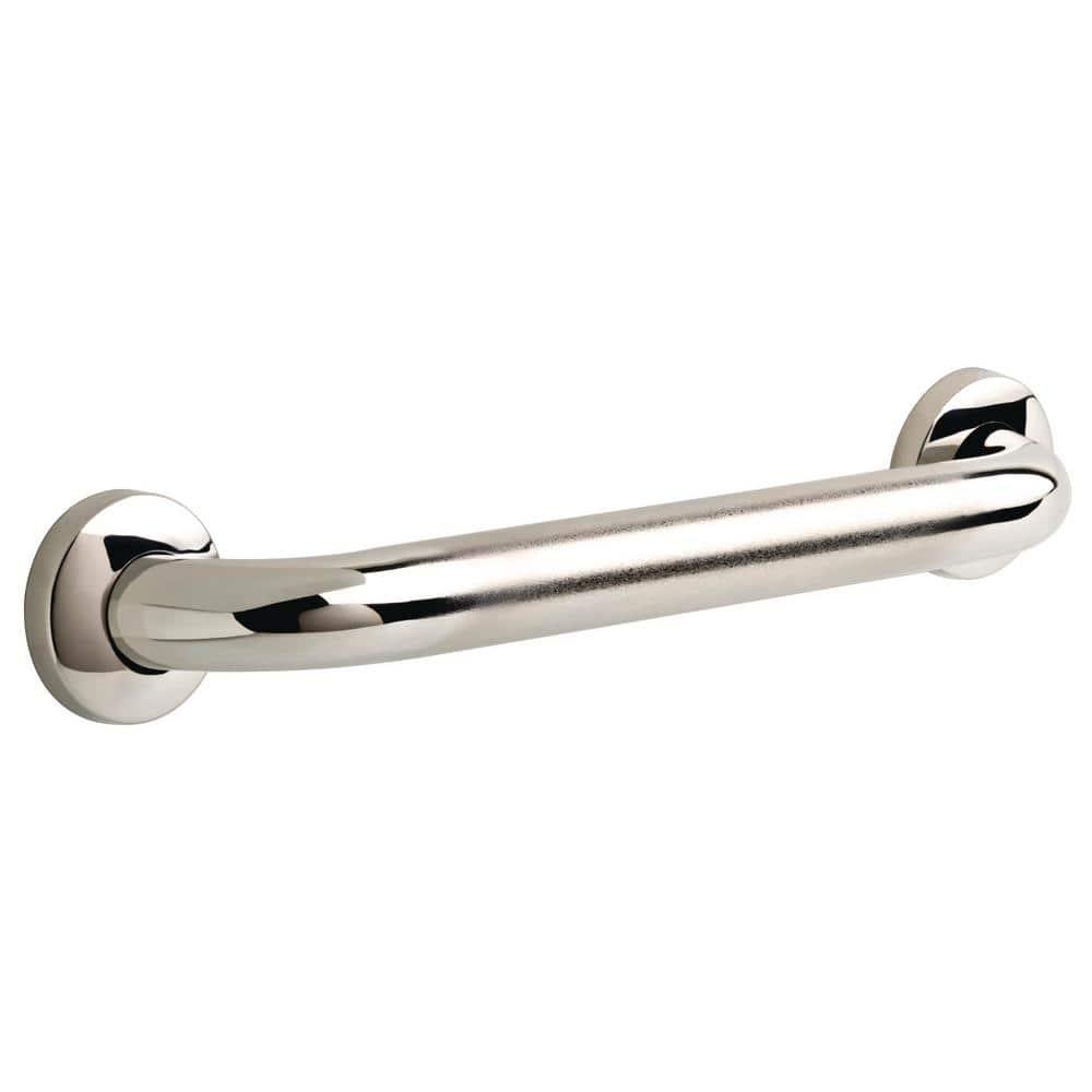 Delta Lahara (1-Pack) 16' Shower Grab Bar Seniors ADA Compliant Bright Stainless Steel 450 lb Capacity Bathroom Safety Handle for Shower, Bathtub | Wall Mounted Balance Assist, Grip DF59816-BS1-XX