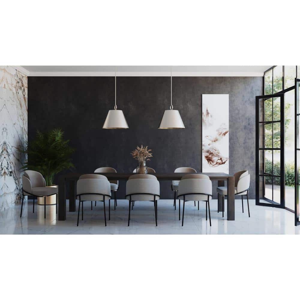 Progress Lighting Parkhurst 3-Light Pendant, Brushed Nickel, Dome Metal Shade