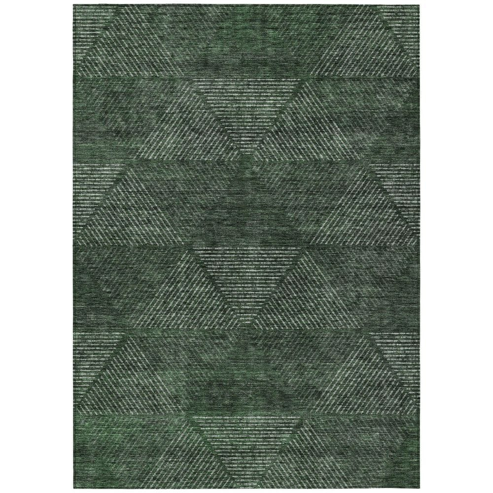 Addison Rugs Chantille Indoor/Outdoor Transitional Geometric Fern Washable Rectangle Rug, 5' x 7'6"