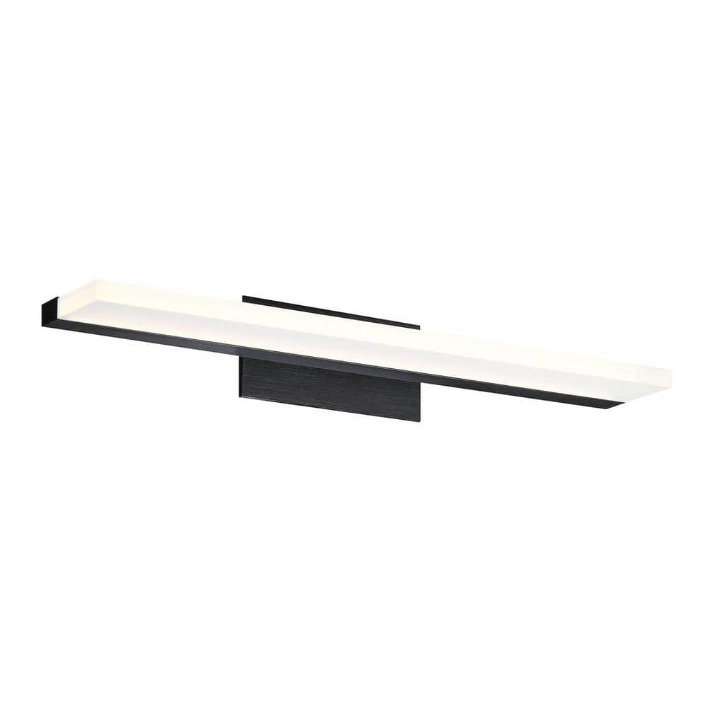 WAC Lighting Level 18" 1-Light LED 3500K Aluminum Bathroom Vanity Light in Black