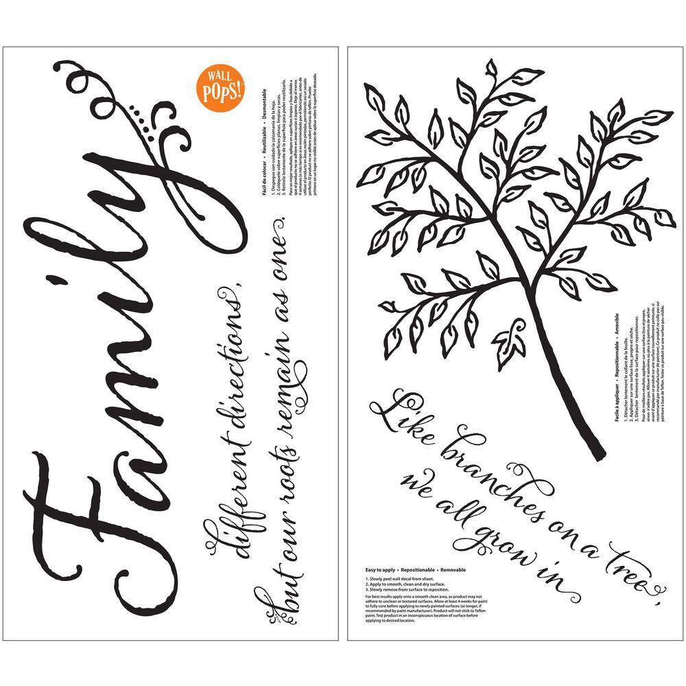 WallPops! Family Tree Quote Wall Decals