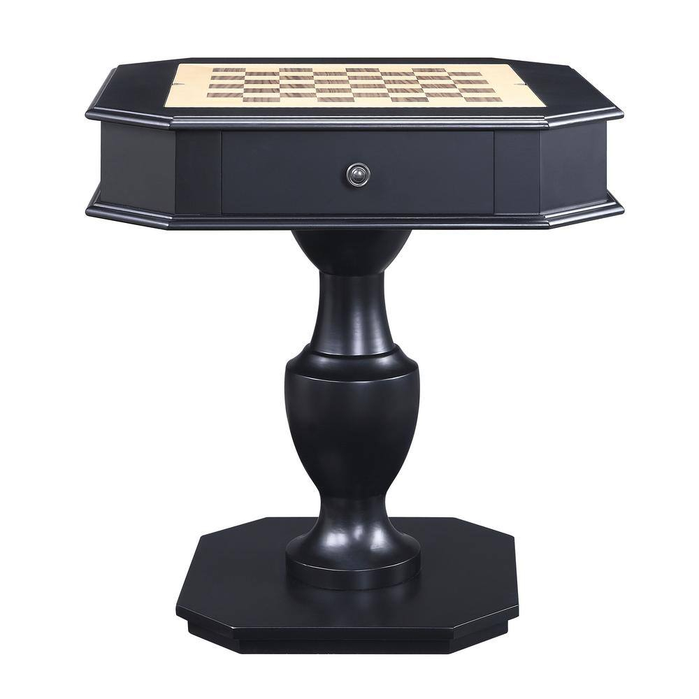 ACME Galini 2-Drawer Wooden Game Table in Black