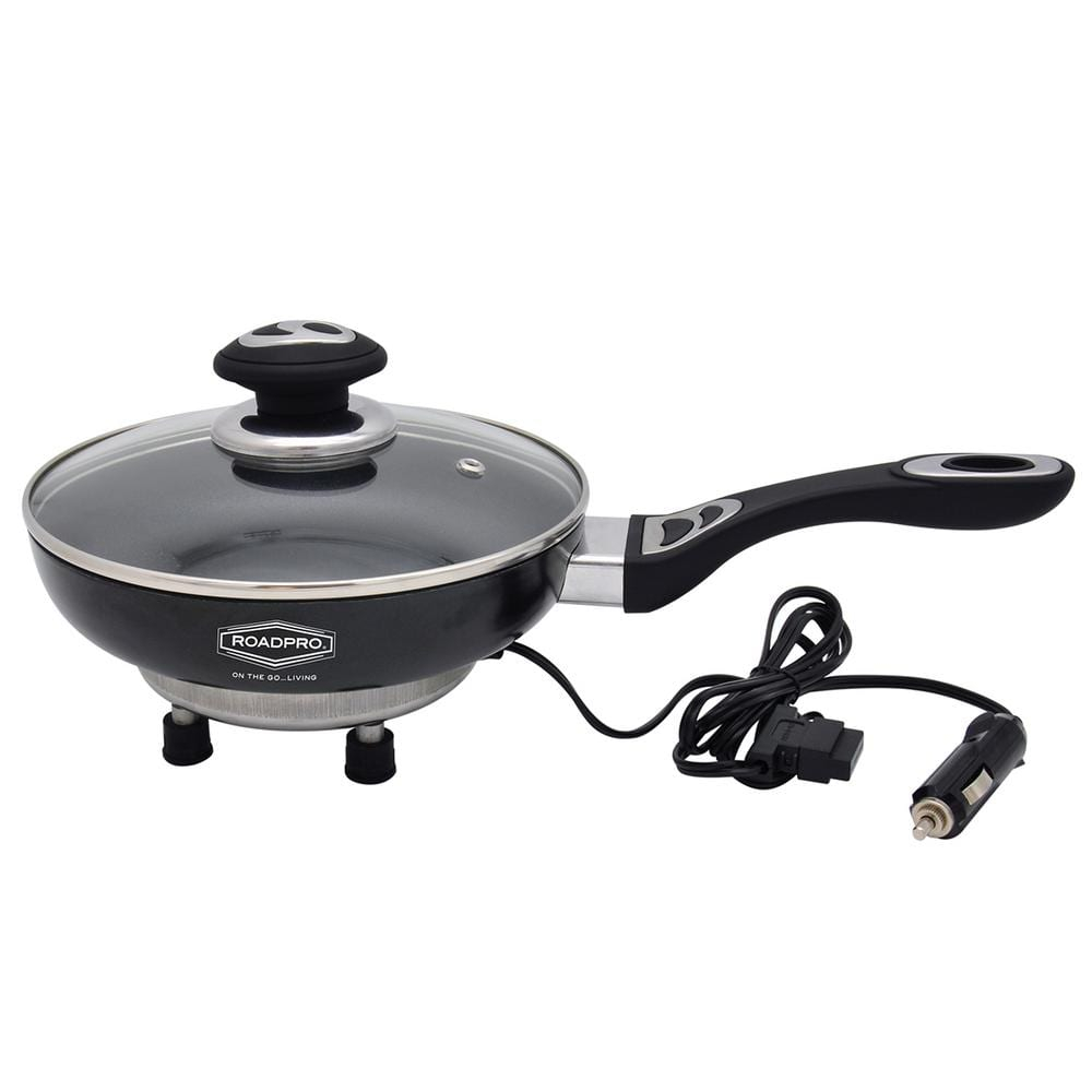 RoadPro 12 Volt Portable Electric Cooking Frying Pan w/ Non-Stick Surfaces