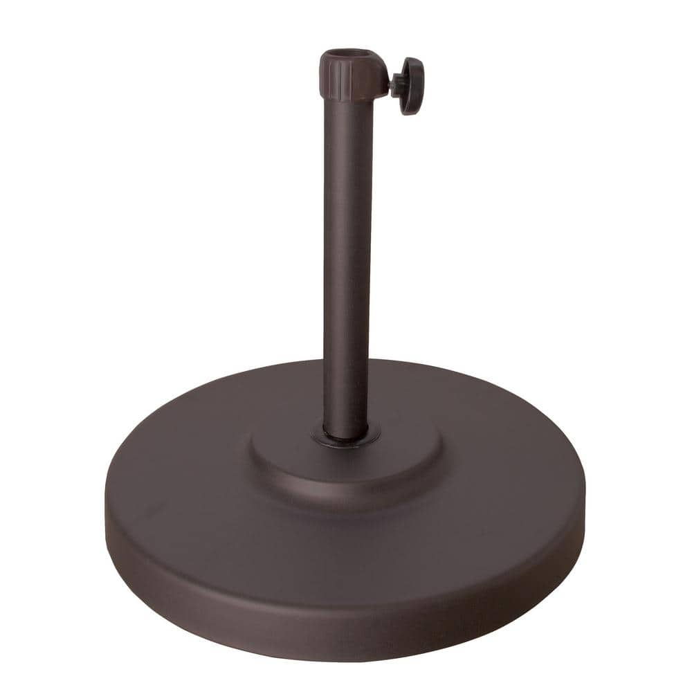 California Umbrella 50LBS Umbrella Base with Steel Cover with Concrete Bronze