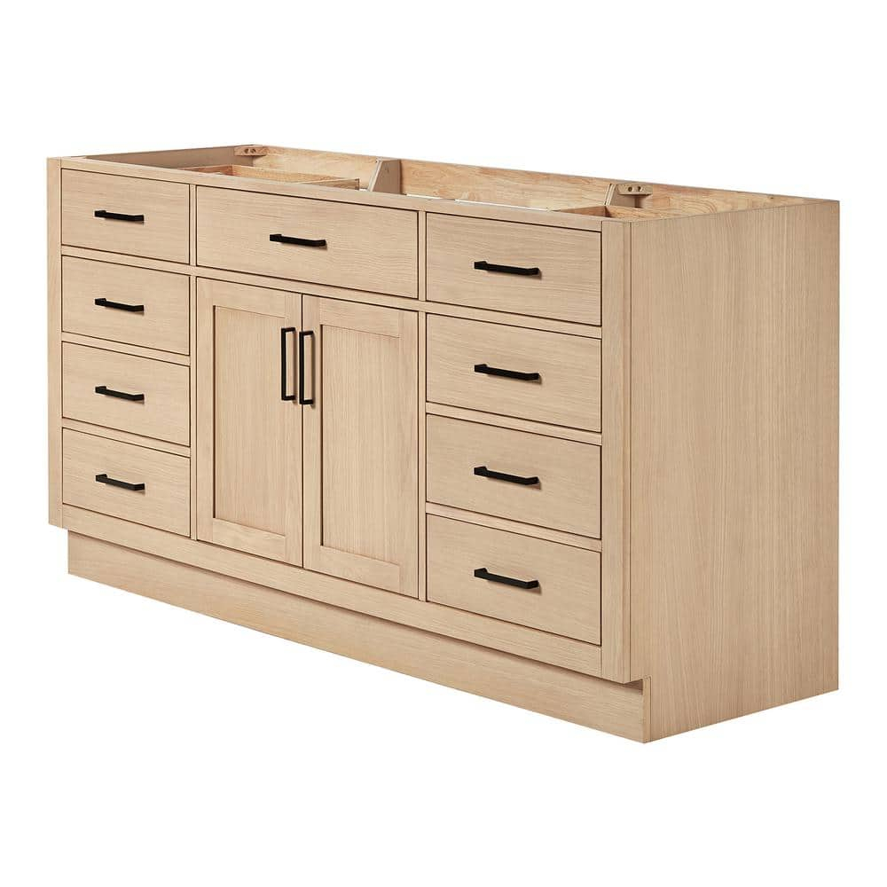 Hepburn 66 in. W x 21.5 in. D x 34.5 in. H Bath Vanity Cabinet without Top in Oak
