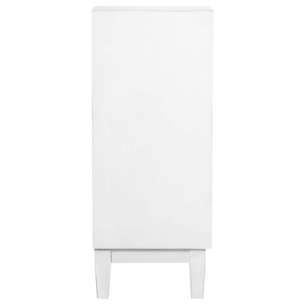 Coaster Contemporary Wood Rectangular 2-Door Accent Cabinet in White
