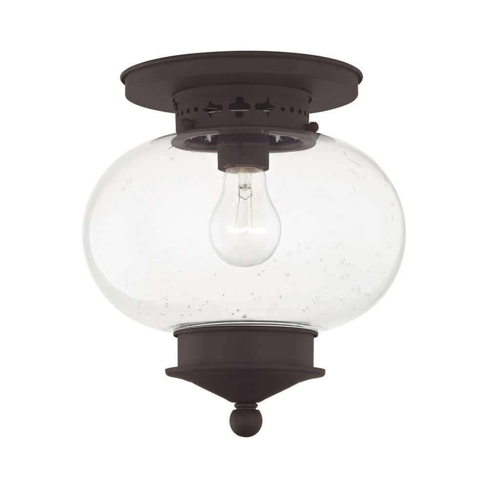 Livex Lighting Harbor 1 - Light Flush Mount in  Bronze