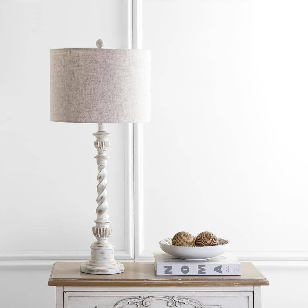 Jonathan Y Lighting Jyl3031 Regent 1 Light 33" Tall Led Buffet Table Lamp - White
