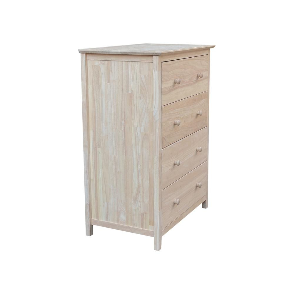Brooklyn 4-Drawer Unfinished Wood Chest of Drawers
