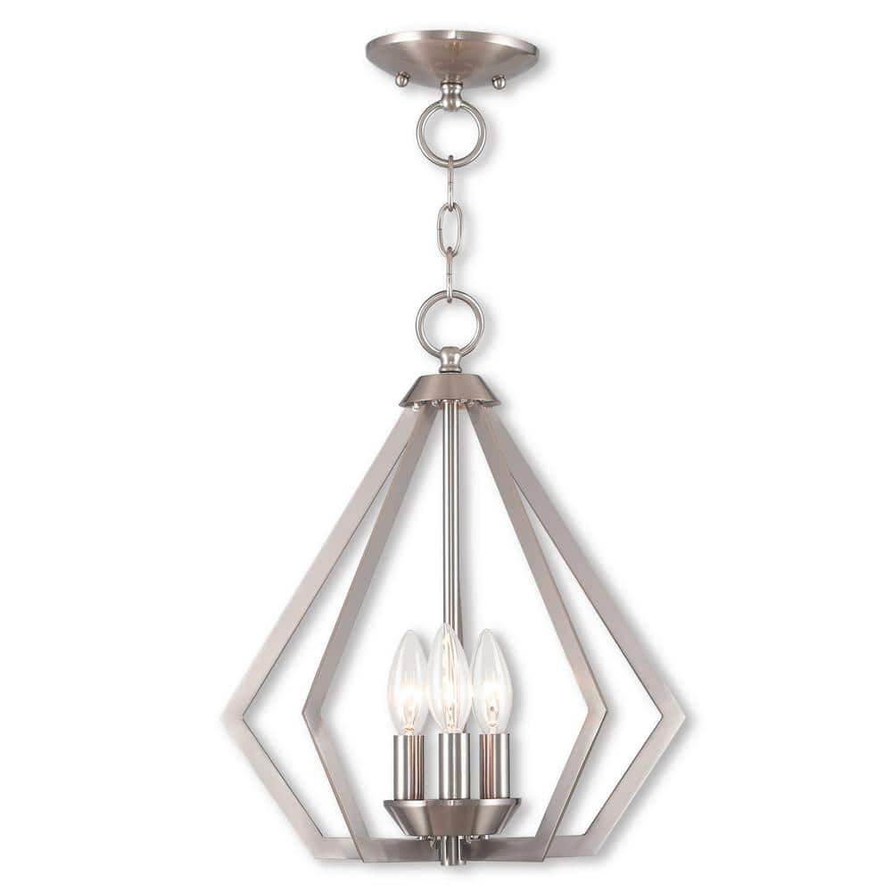 Livex Lighting Prism 3 - Light Chandelier in  Brushed Nickel