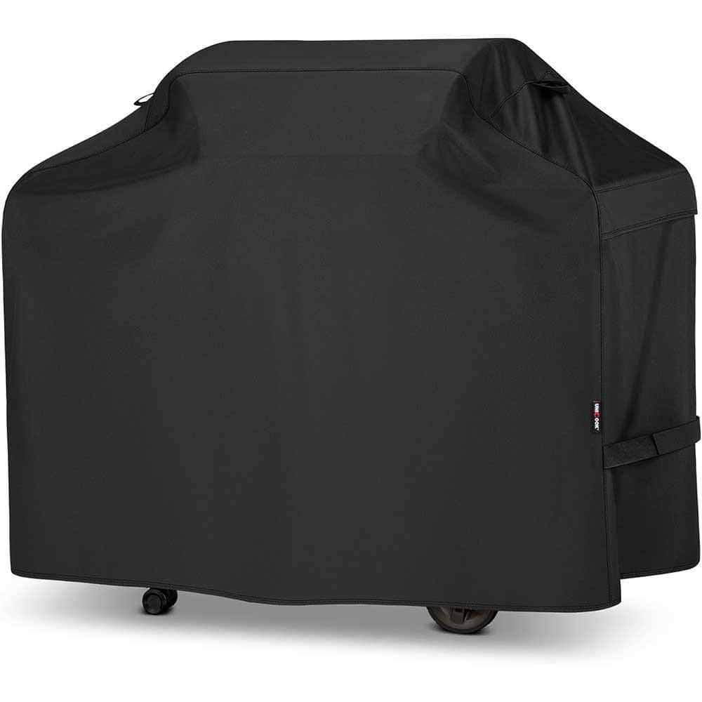 Unicook Grill Cover 55 Inch for Outdoor Grill, Heavy Duty Waterproof BBQ Cover with Side Handles and Air Vents, Weather Resistant, Compatible with Weber Charbroil Nexgrill Kenmore Gas BBQs, Black