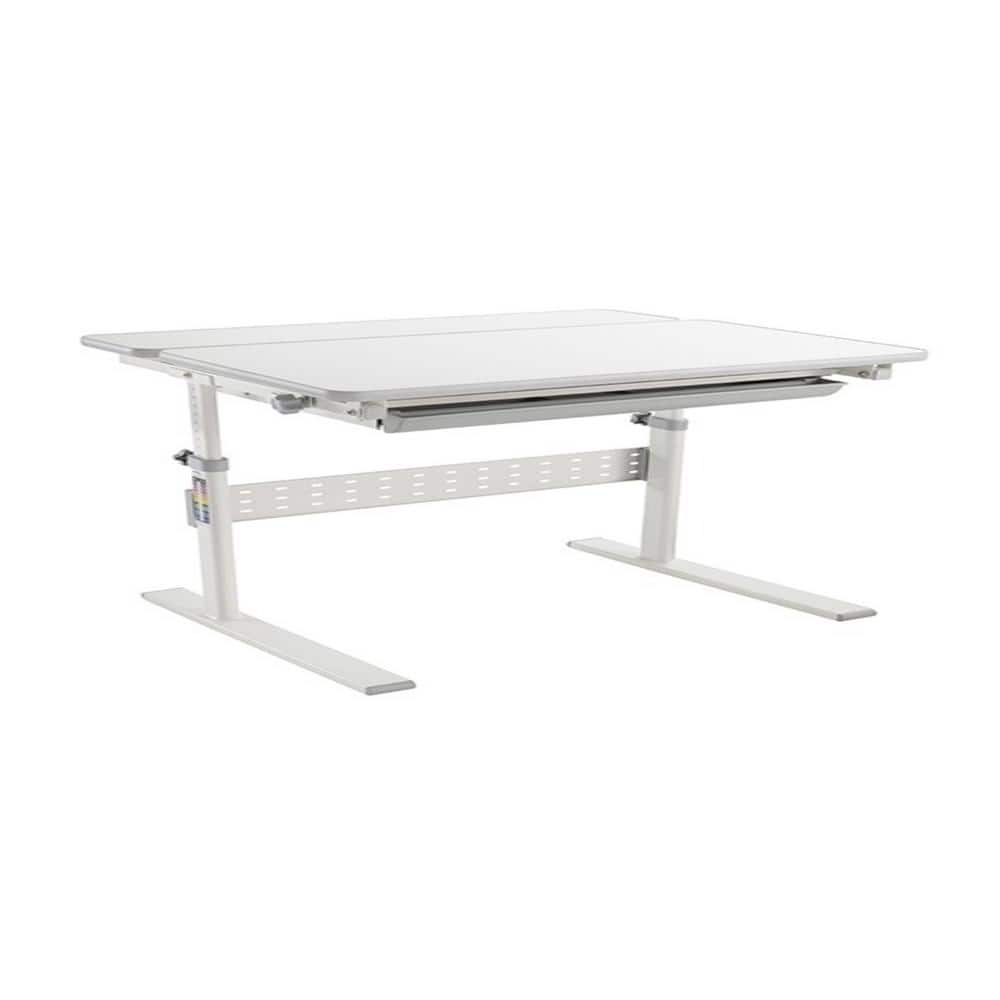 Mount-It! Kids Height Adjustable Desk | Plastic Finish | Grey