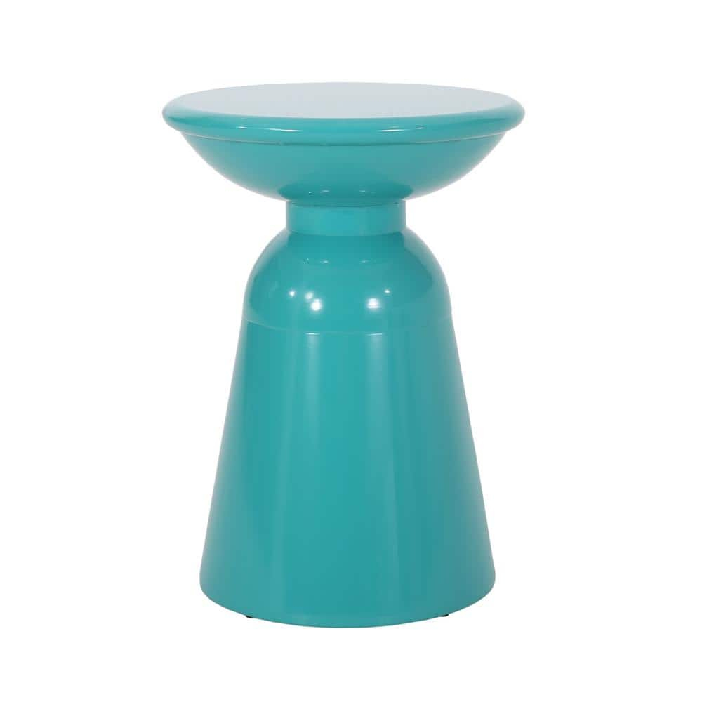 Aston Metal Outdoor Side Table, Teal