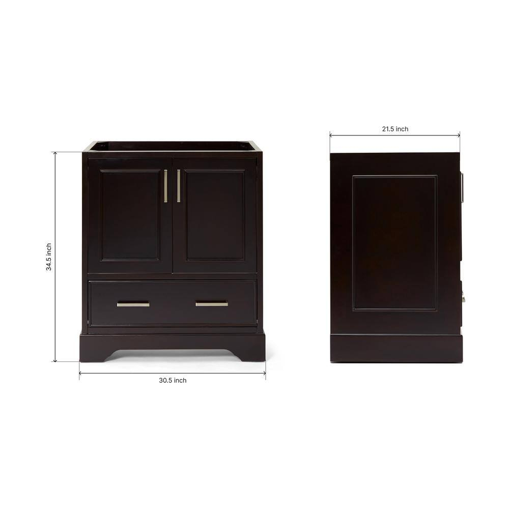 Ariel M031s-Bc Stafford 30" Single Free Standing Vanity Cabinet Only - Brown