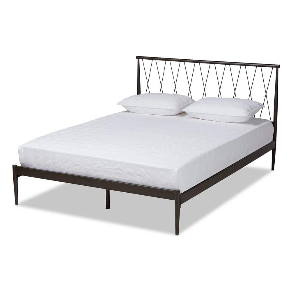 Full Nano Metal Platform Bed Black - Baxton Studio