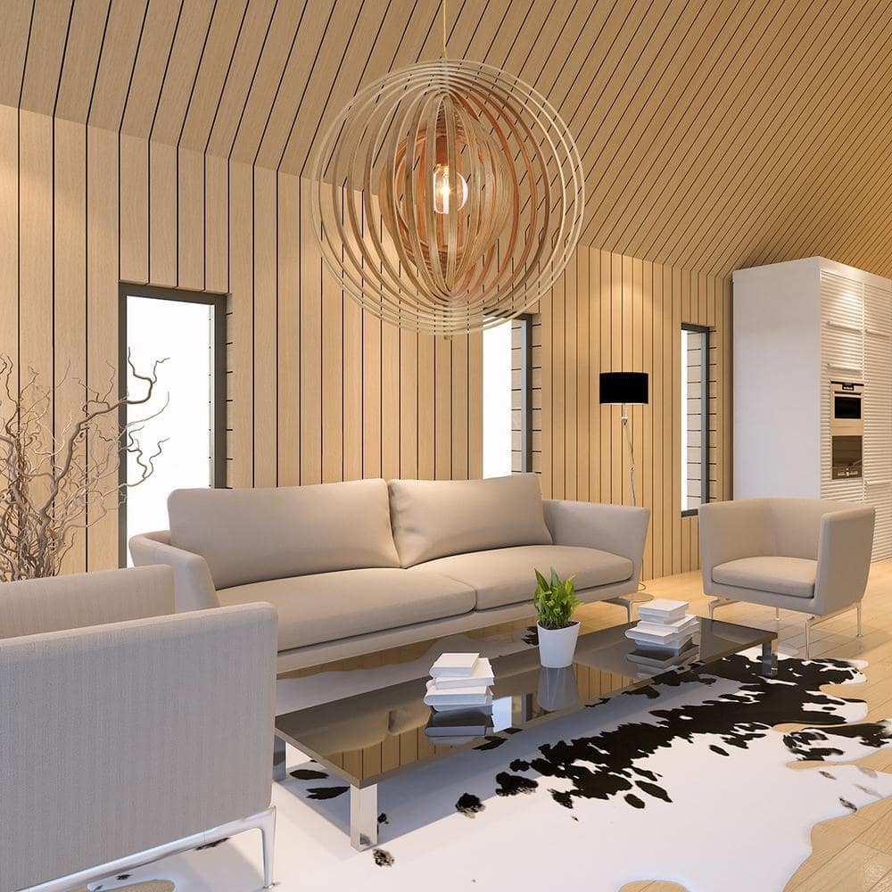 31873-017-Eurofase Lighting-Abruzzo - One Light Medium Pendant-Wood Finish