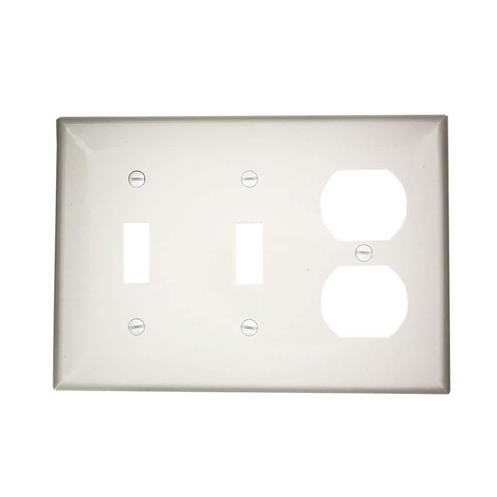 Leviton 80721-W WH WP 3G 2TGL 1DUP NYLON