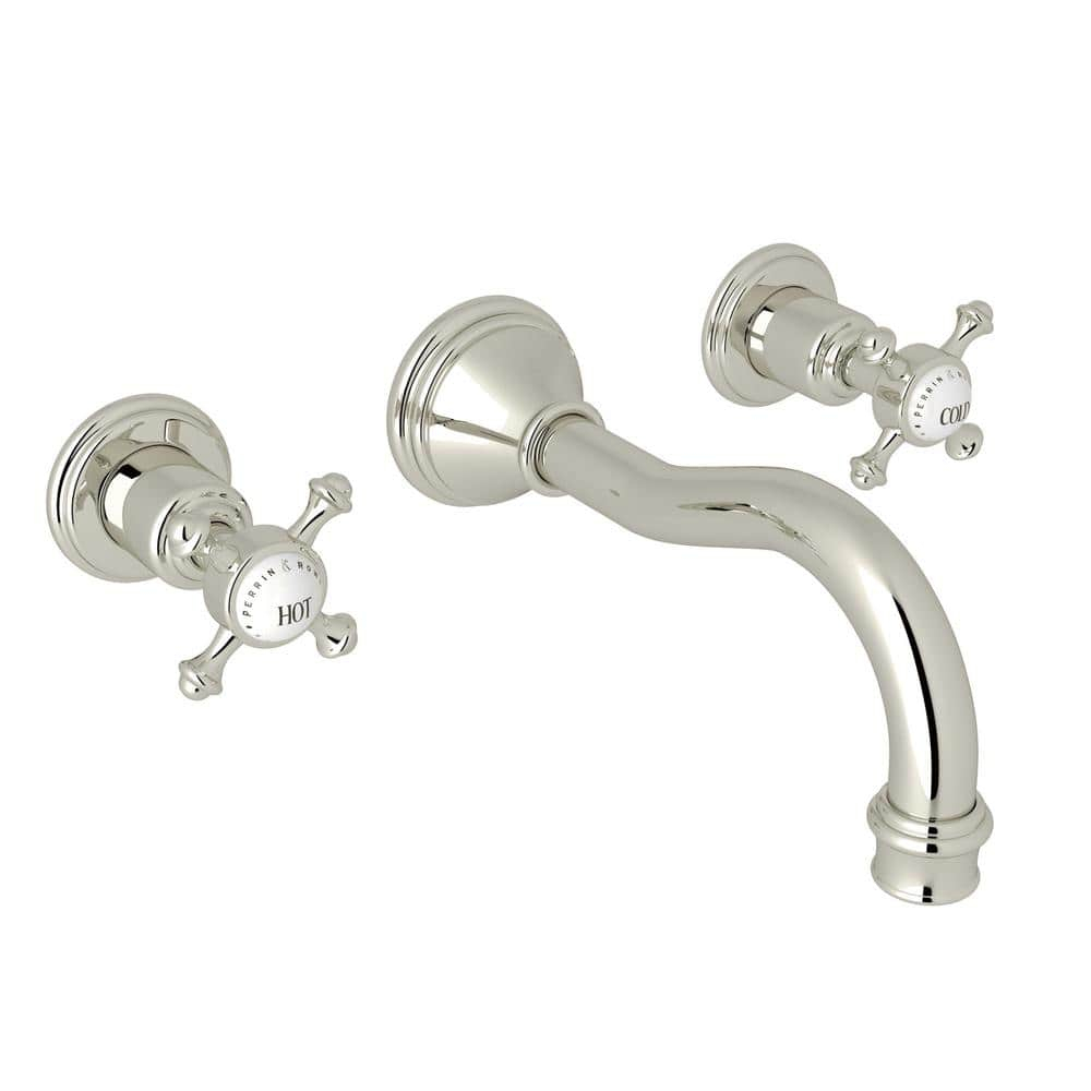 Perrin & Rowe U.3794X-PN/TO-2 Georgian Era Wall Mount Lavatory Faucet Trim