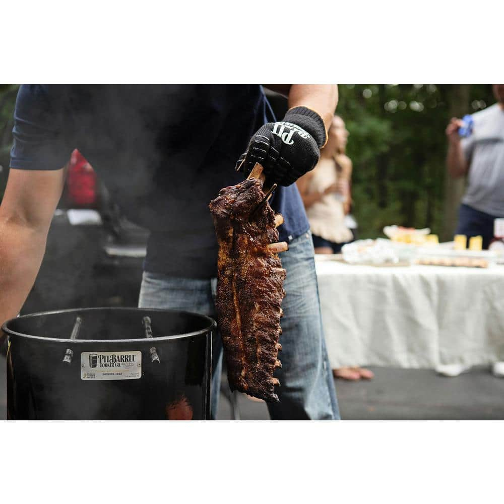 Pit Barrel Cooker Junior Package - 14 Inch Drum Smoker | Porcelain Coated Steel Drum BBQ Grill