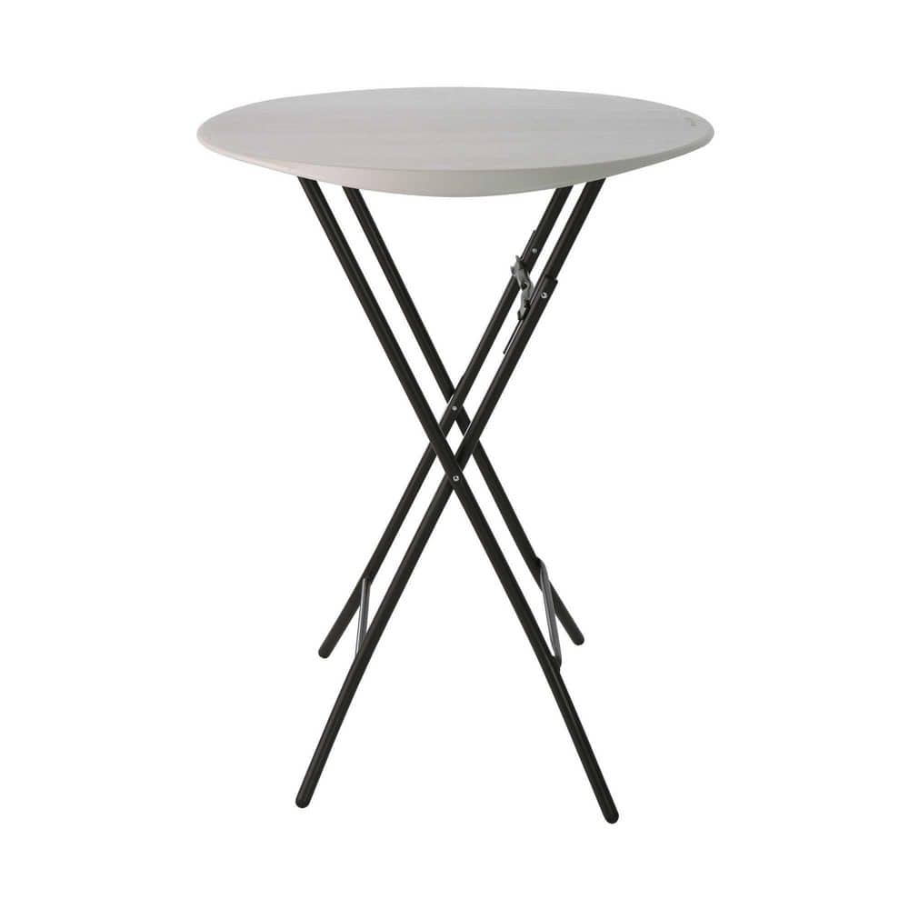 Lifetime 33 inch Round Bistro Table, Indoor/Outdoor Light Commercial, Almond (80362)
