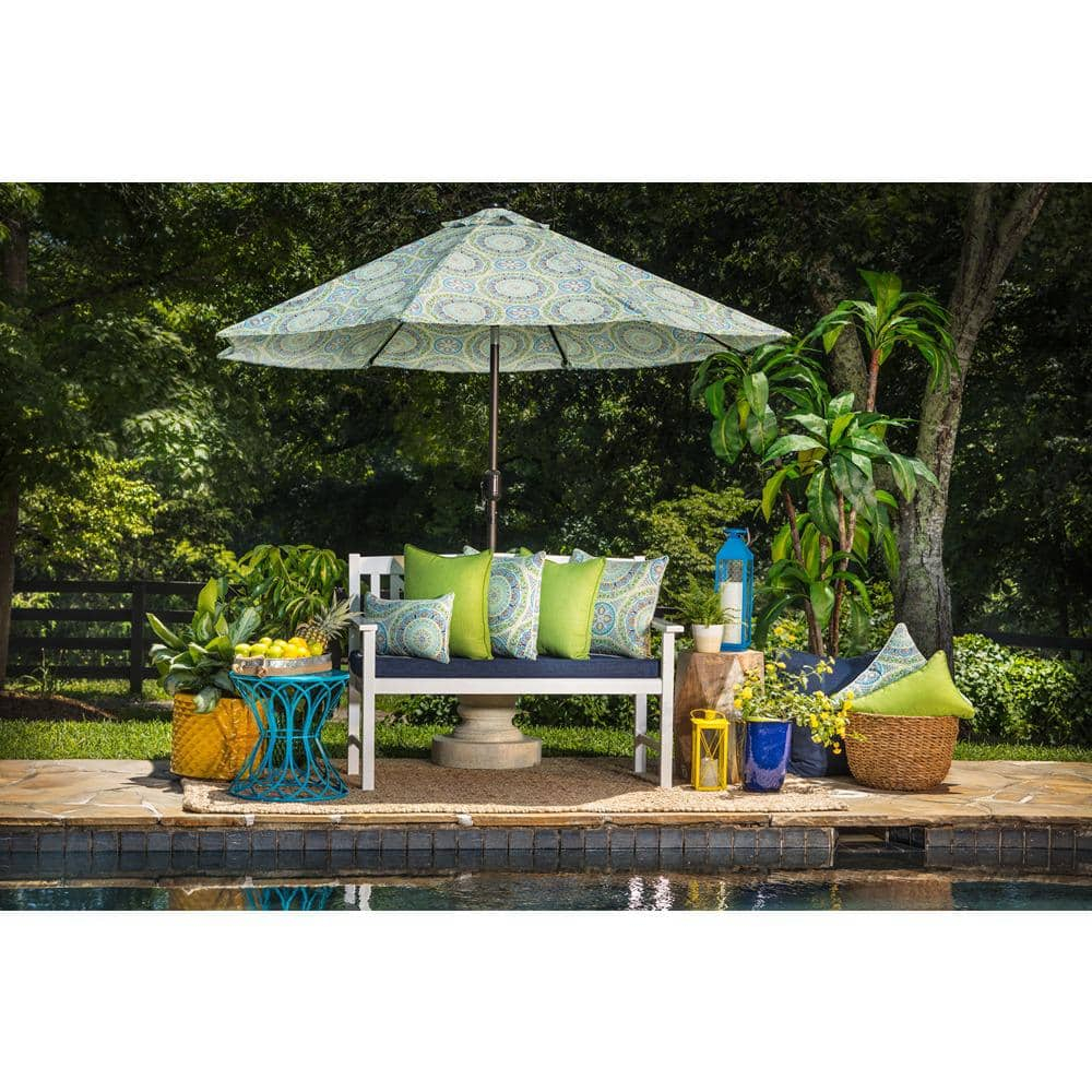 Delancey Abstract Indoor/Outdoor Reversible Throw Pillow (Set of 2)