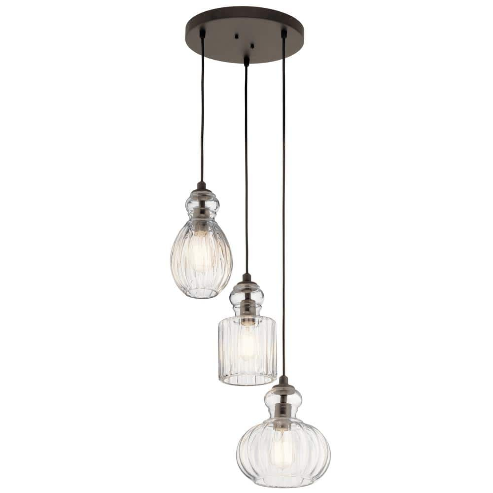 Kichler Lighting Riviera 3 - Light Pendant in  Olde Bronze