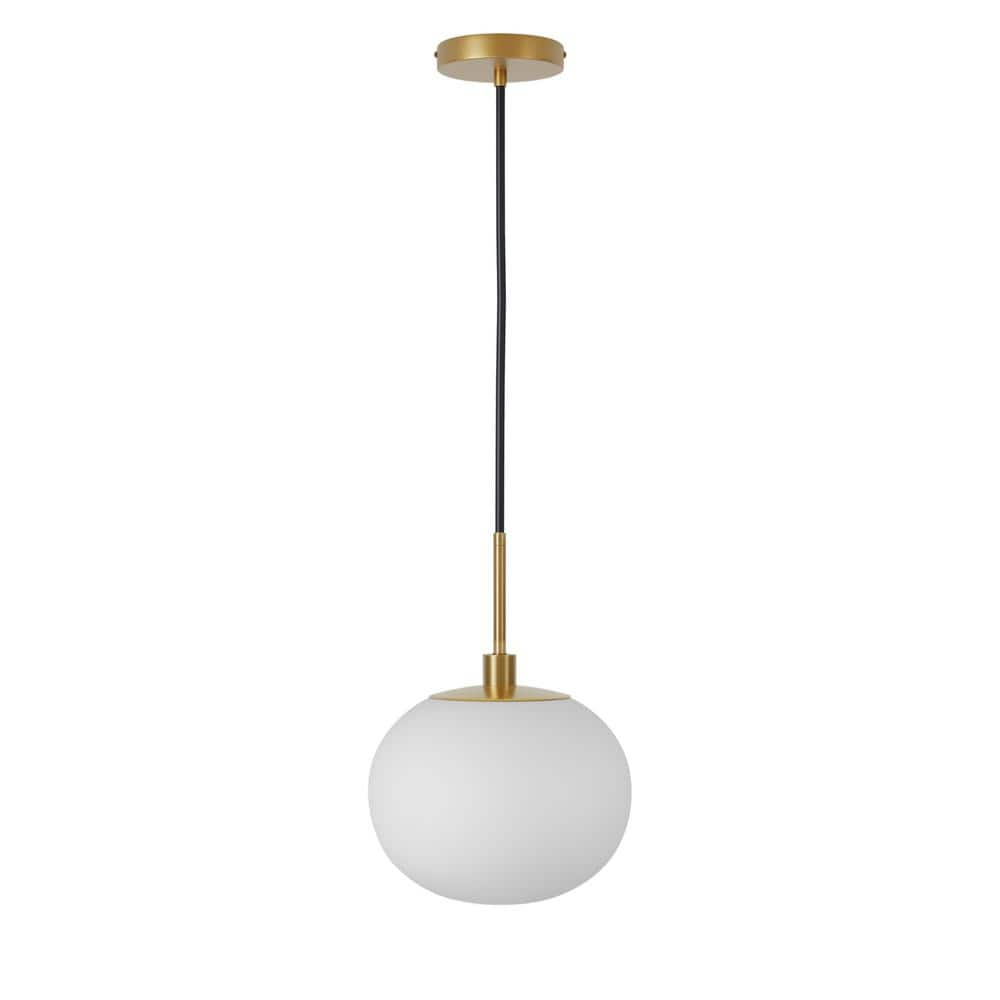 Modern Gold Kitchen Island Chandelier, Milky White Globe Shade Farmhouse Industrial Pendant Light Fixture