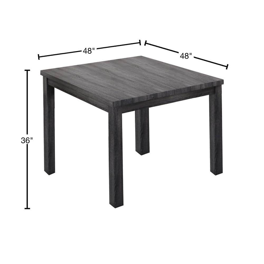 Best Master Solid Wood Counter Height Table in Antique Gray