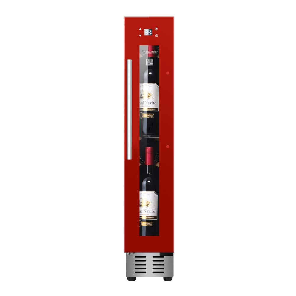 Slim Red Wine Refrigerator with Anti-UV Glass Door and LED Lighting