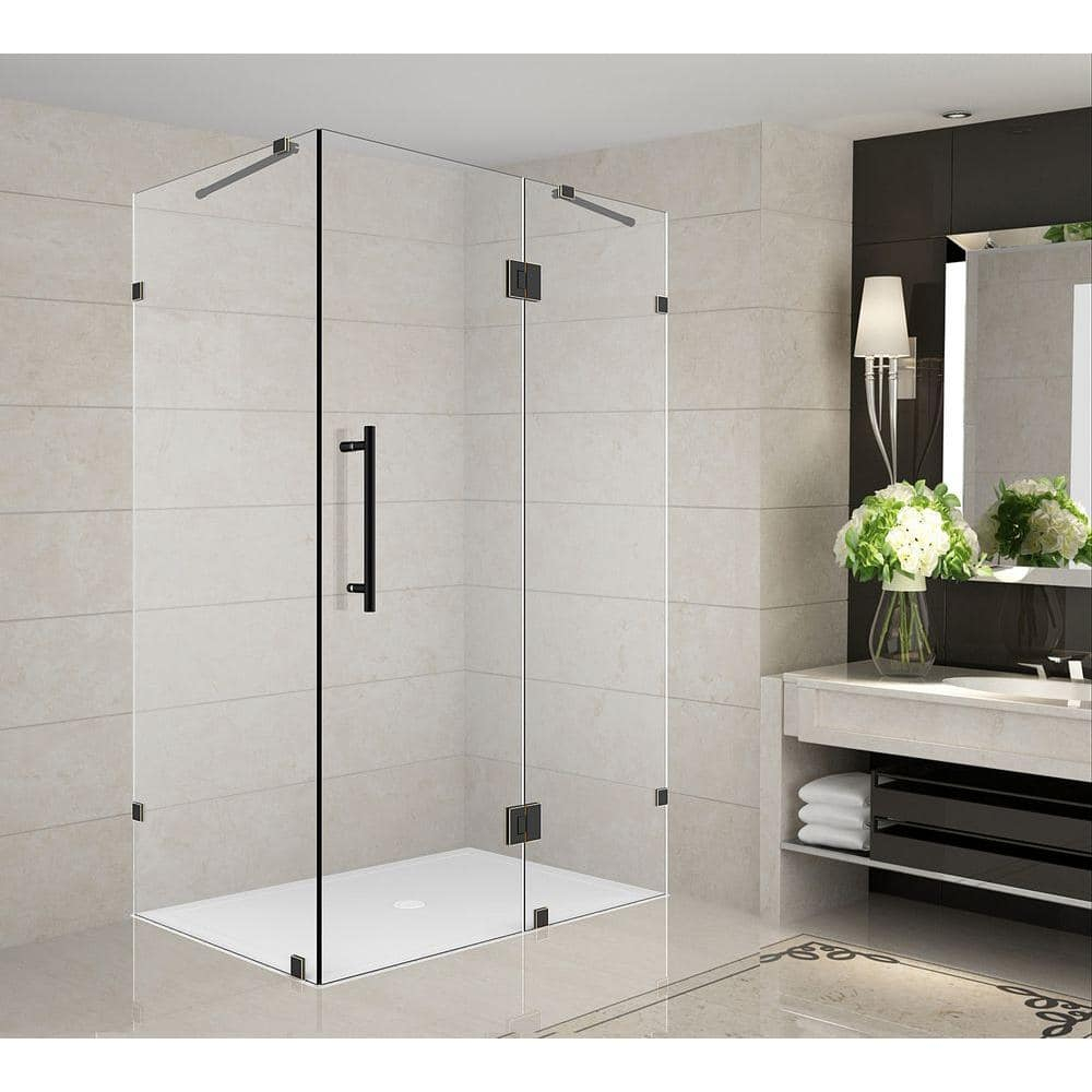 Aston Sen987-3430-10 Avalux 34" Wide X 30" Deep X 72" High Frameless Hinged Shower