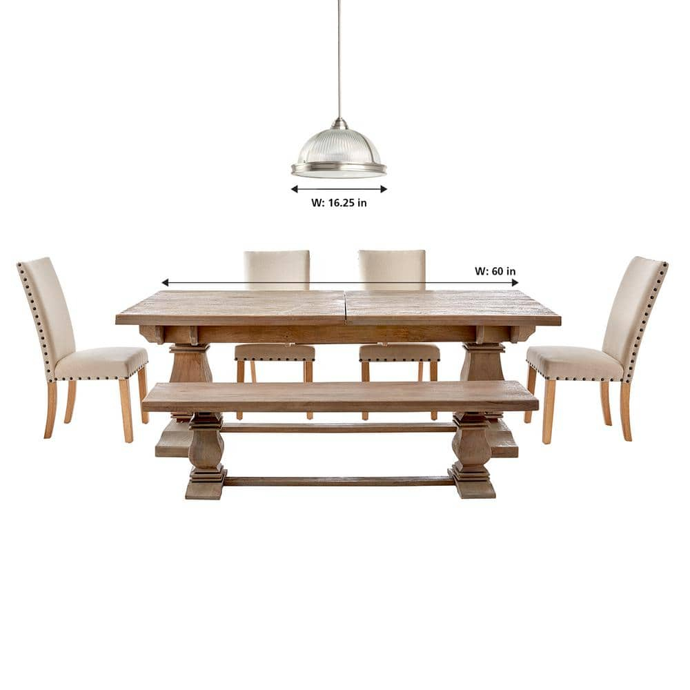 Brushed Nickel 3-Light Pendant with Clear Textured Glass Shade